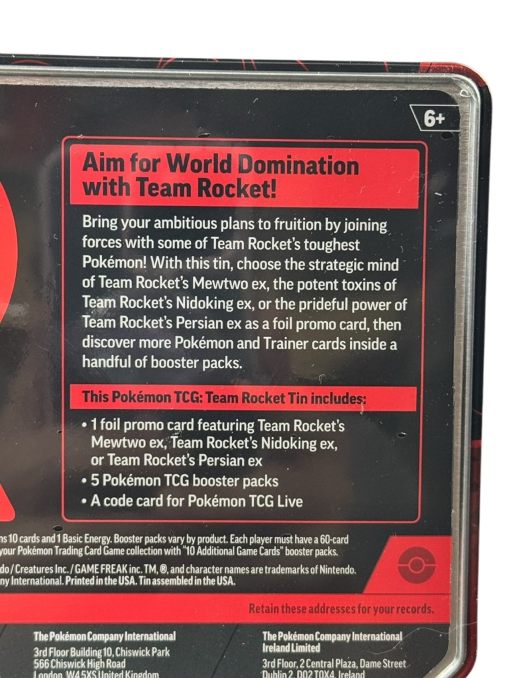Pokémon TCG Destined Rivals Team Rocket Persian Tin – Sealed New Collectible Tin - Picture 8 of 10